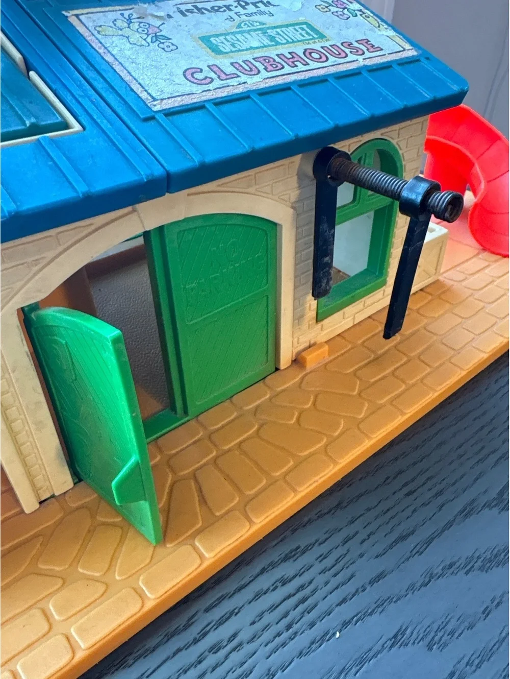 Vintage Play Family Fisher Price Sesame Street Clubhouse Playset Toy  1977 #937